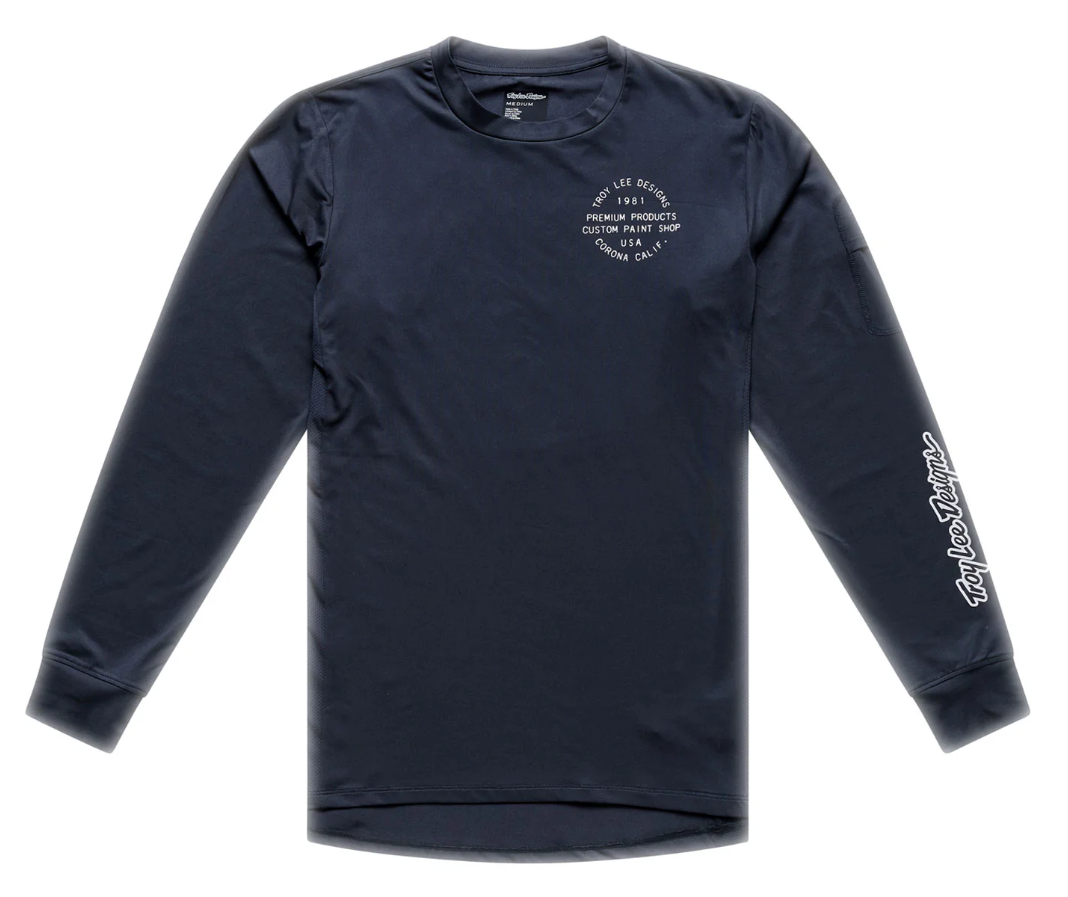 Troy Lee Designs Ruckus Ride Long Sleeve Tee Pressed Carbon FRONT