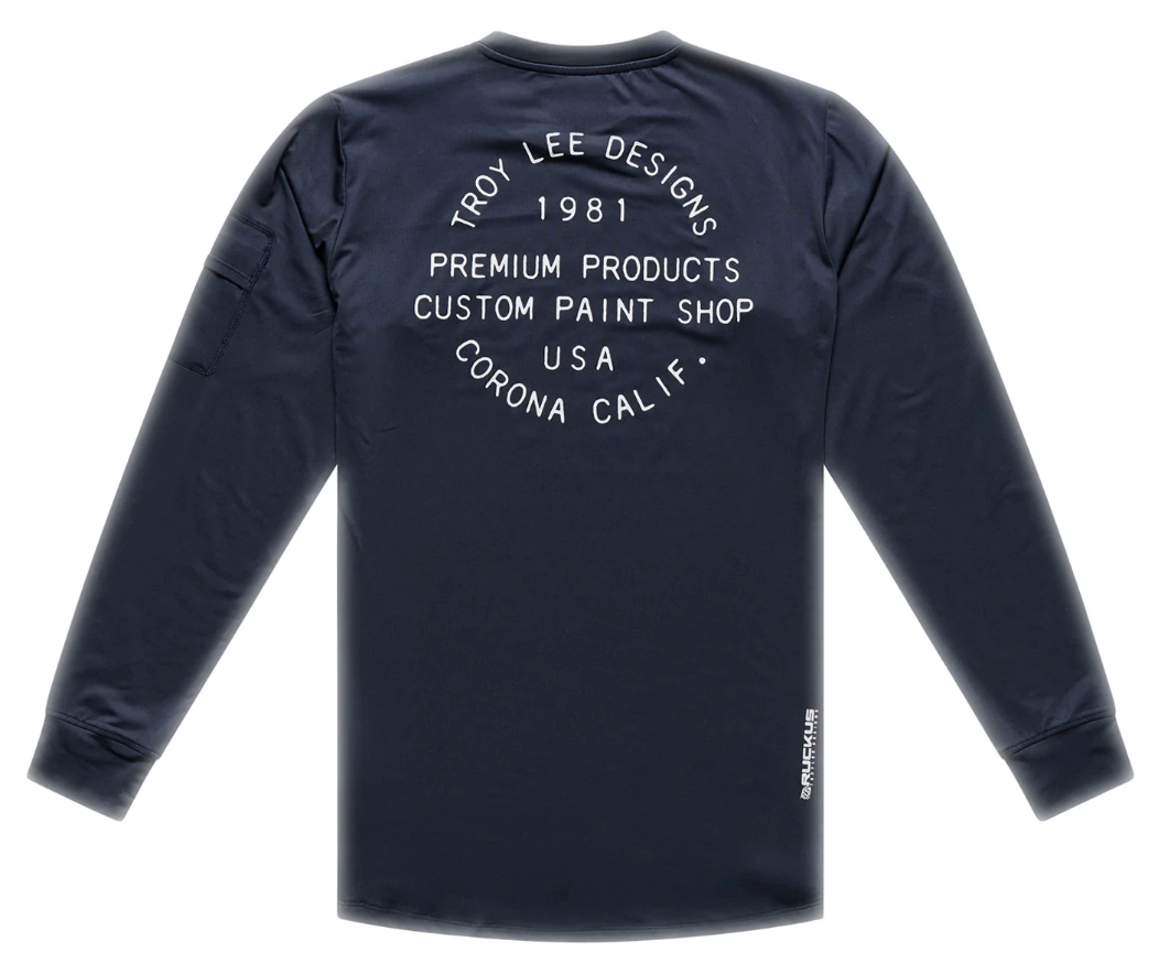 Troy Lee Designs Ruckus Ride Long Sleeve Tee Pressed Carbon BACK