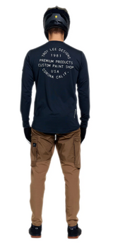 Troy Lee Designs Ruckus Ride Long Sleeve Tee Pressed Carbon BACK FACING MODEL