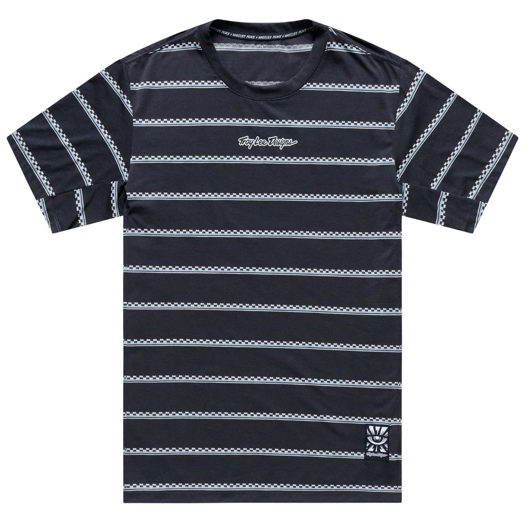 Troy Lee Designs Skyline Ride Short Sleeve Tee Checked Out Carbon FRONT