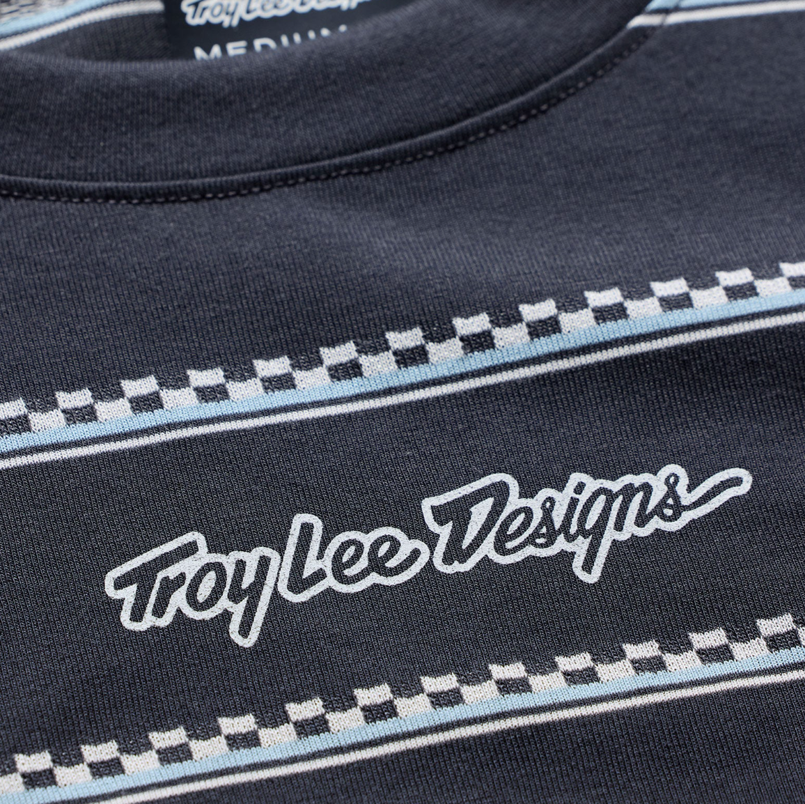 Troy Lee Designs Skyline Ride Short Sleeve Tee Checked Out Carbon DETAILS