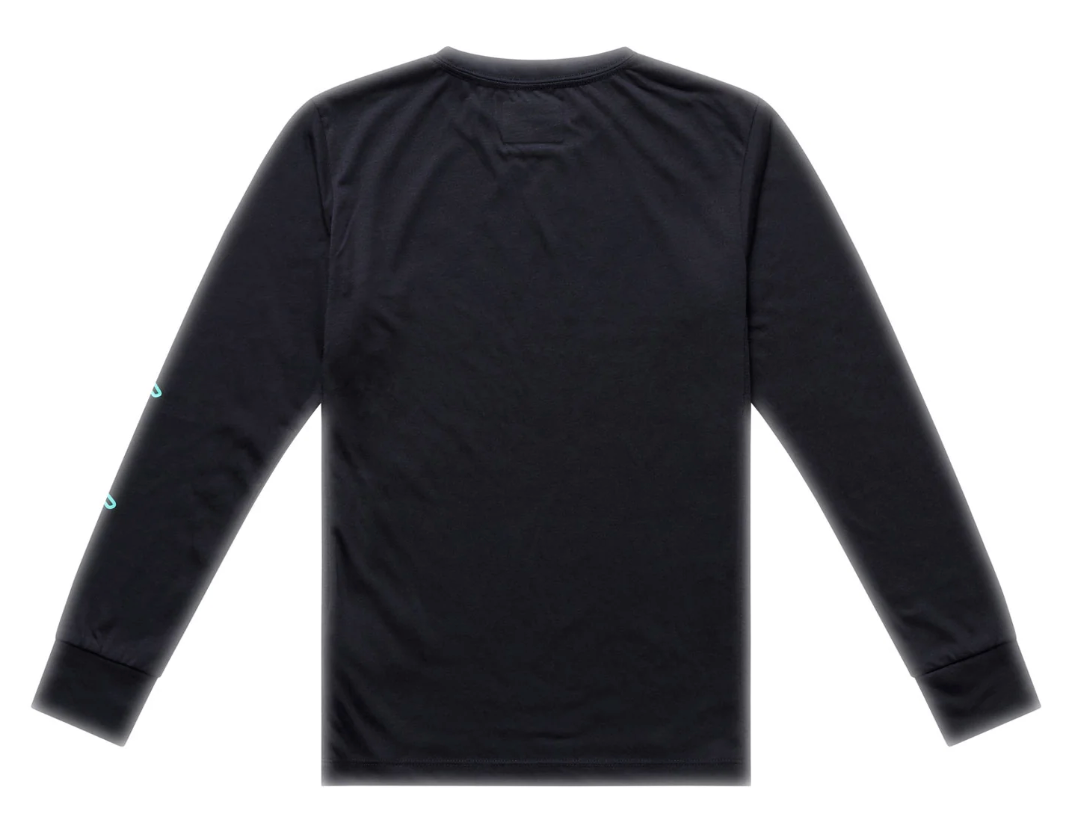 Troy Lee Designs Youth Skyline Ride Long Sleeve Tee Signature Black / Real Tea BACK