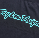 Troy Lee Designs Youth Skyline Ride Long Sleeve Tee Signature Black / Real Tea DETAILS