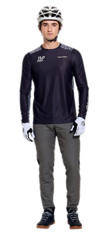Troy Lee Designs Skyline Pro Air Long Sleeve Jersey Ridgeline Carbon FRONT FACING MODEL