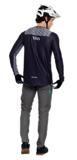 Troy Lee Designs Skyline Pro Air Long Sleeve Jersey Ridgeline Carbon BACK FACING MODEL