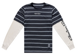 Troy Lee Designs Skyline Fakie Ride Long Sleeve Jersey Stripe Carbon FRONT