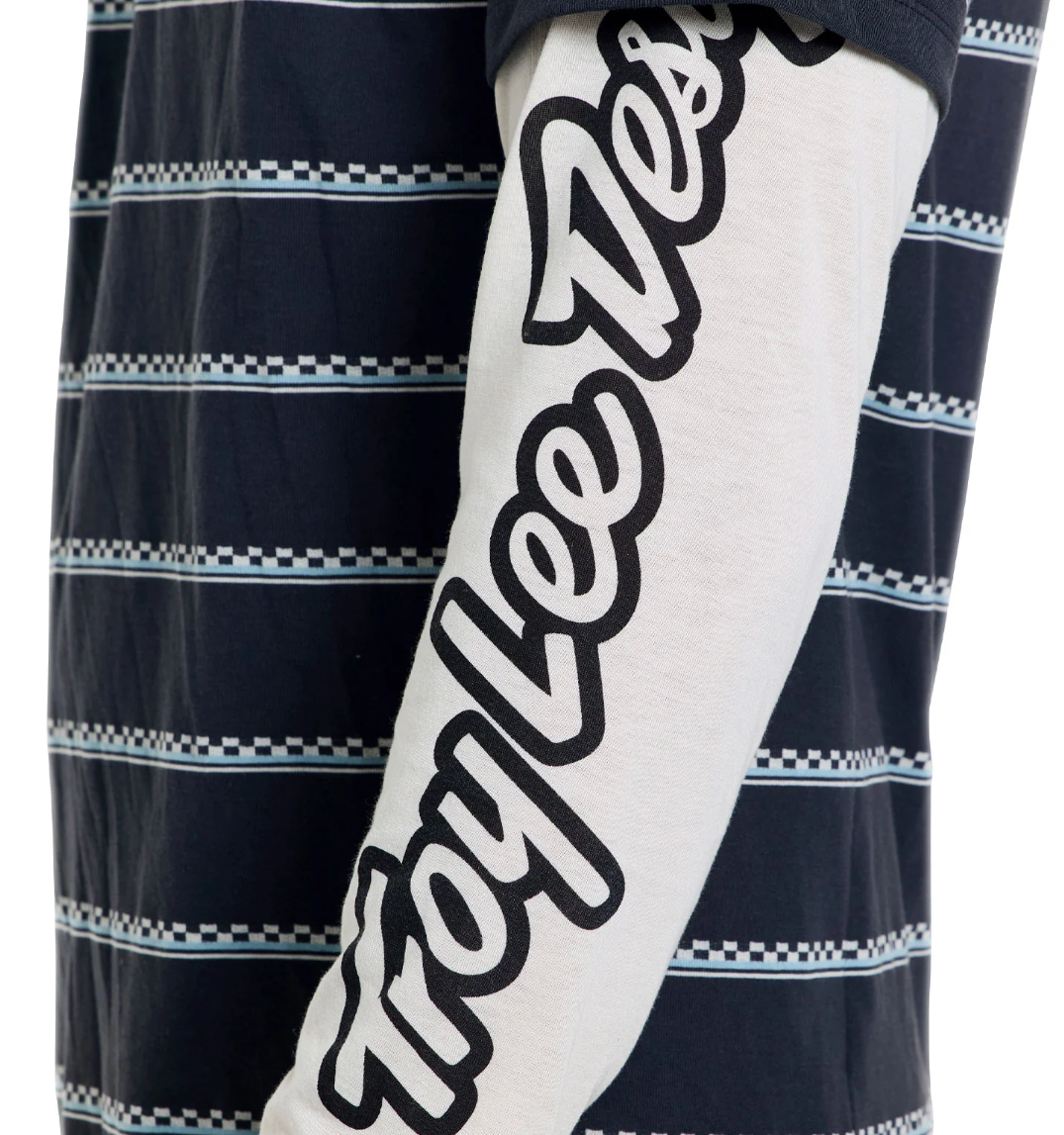 Troy Lee Designs Skyline Fakie Ride Long Sleeve Jersey Stripe Carbon DETAILS