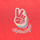 Troy Lee Designs Deuces Short Sleeve Tee Scarlet DETAILS