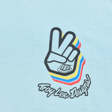 Troy Lee Designs Deuces Short Sleeve Tee Dawn Blue DETAILS