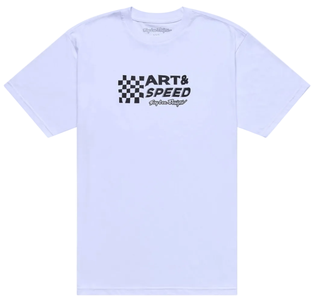 Troy Lee Designs Finish Line Short Sleeve Tee White FRONT
