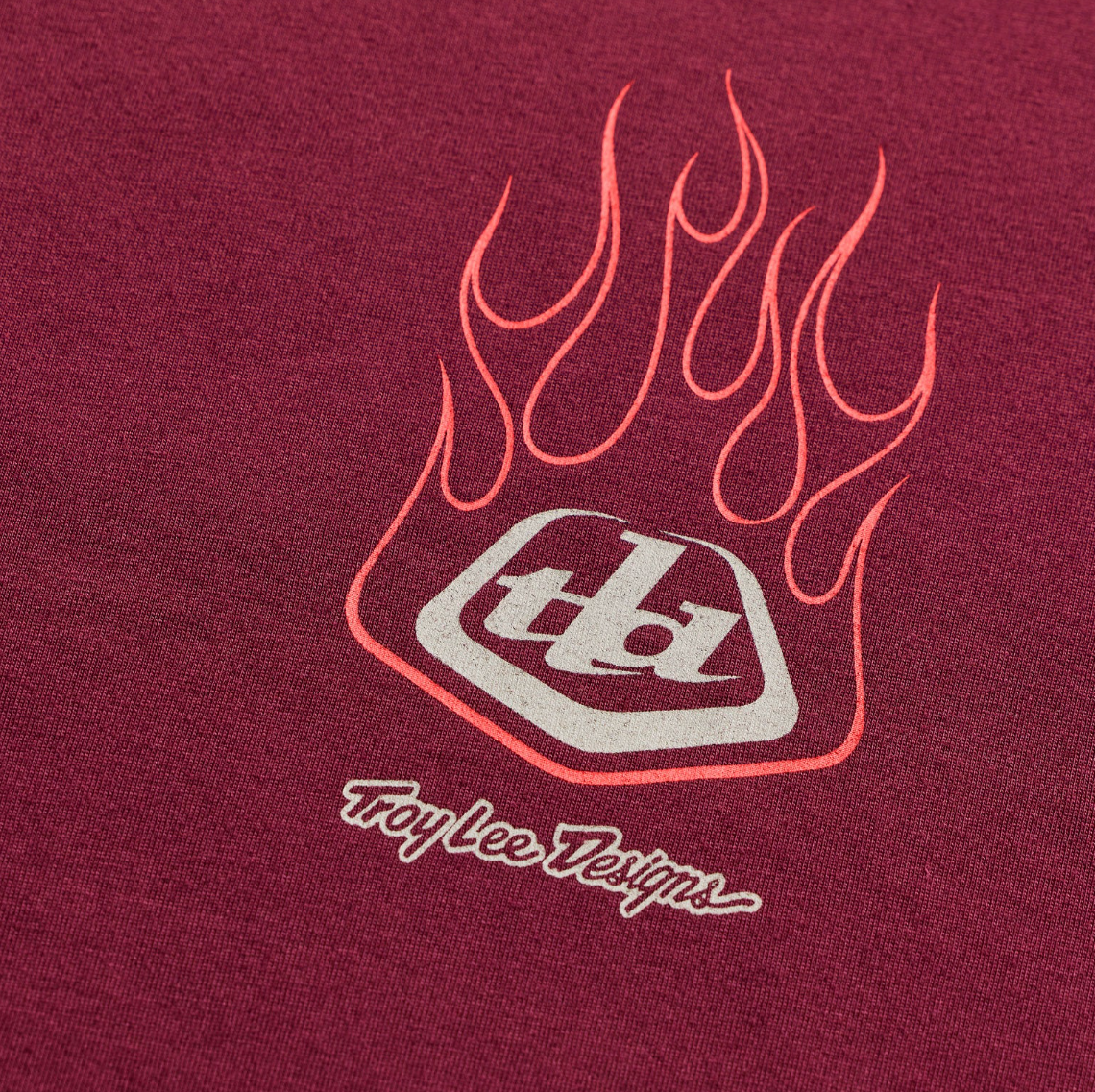 Troy Lee Designs Flame2 Short Sleeve Tee Sangria DETAILS