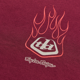 Troy Lee Designs Flame2 Short Sleeve Tee Sangria DETAILS