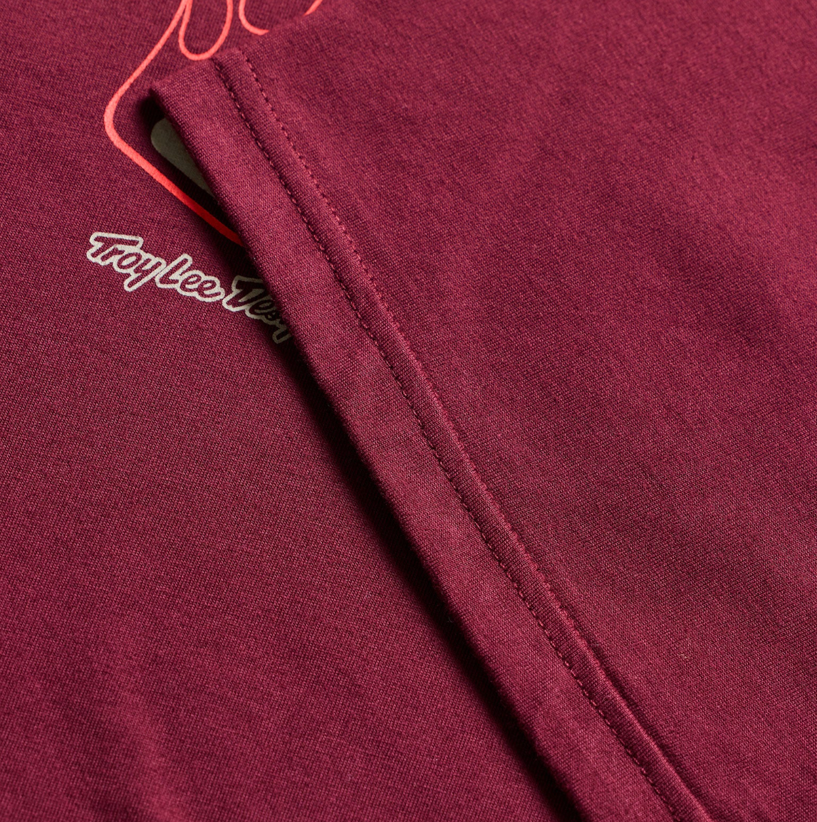 Troy Lee Designs Flame2 Short Sleeve Tee Sangria DETAILS
