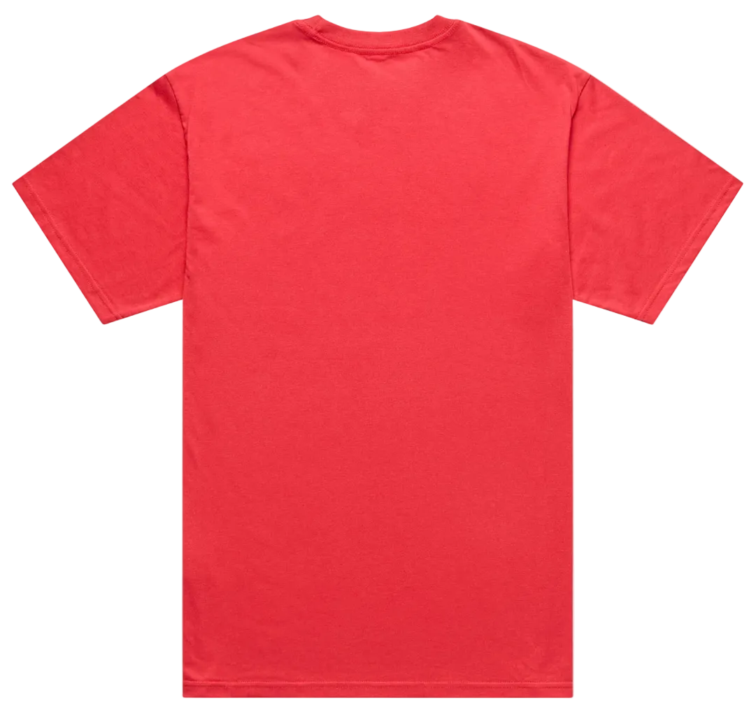 Troy Lee Designs Signature Short Sleeve Tee Scarlet Glo BACK