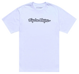 Troy Lee Designs Signature Short Sleeve Tee White / Black FRONT