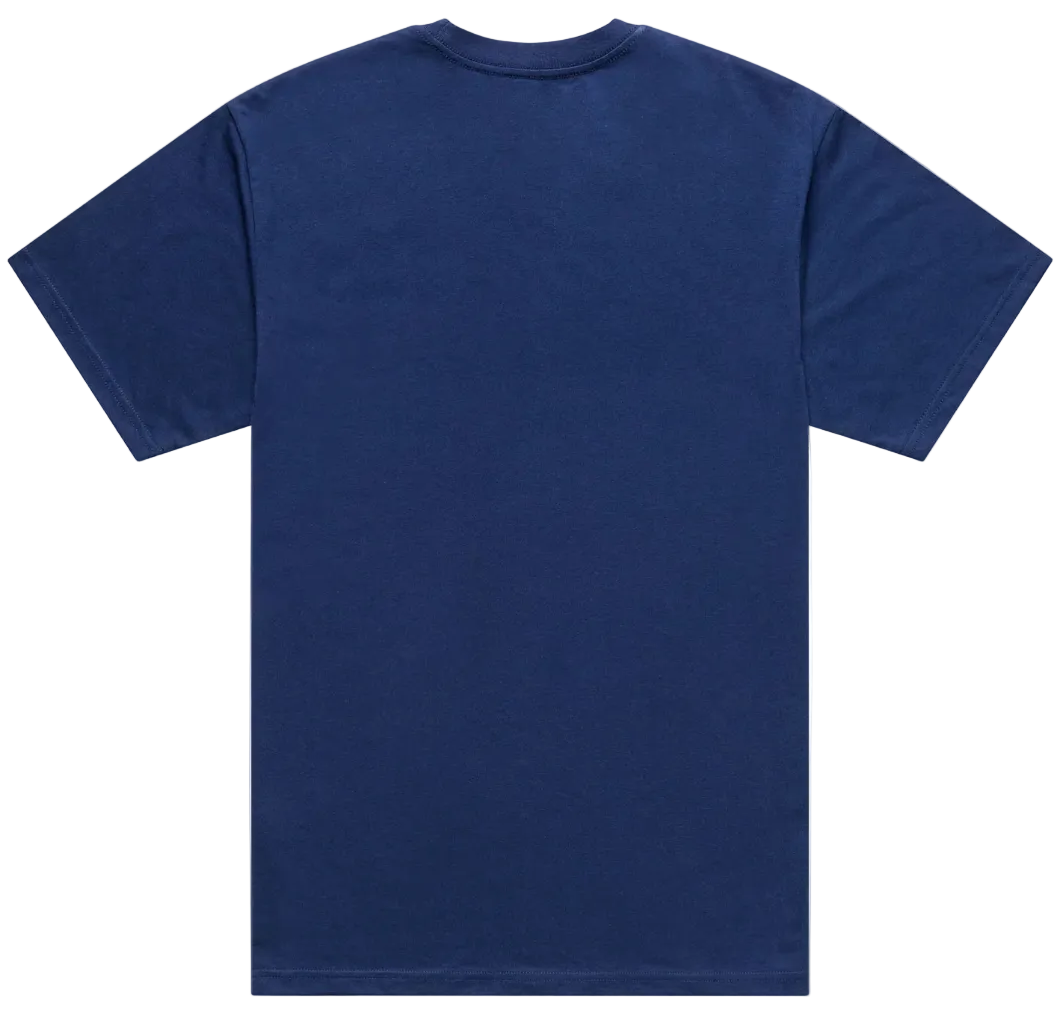 Troy Lee Designs Signature Short Sleeve Tee Navy / Aero Blue BACK