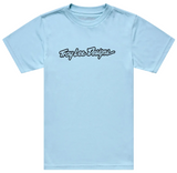 Troy Lee Designs Signature Youth Short Sleeve Tee Dawn Blue FRONT