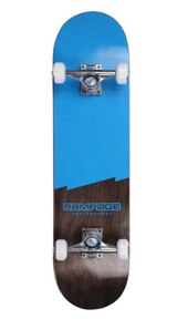 RAMPAGE Plain Third Blue/Black stain 7.75" complete skateboard