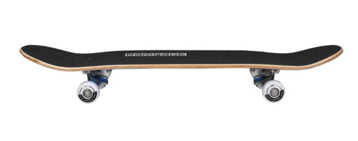 RAMPAGE Plain Third Blue/Black stain 7.75" complete skateboard