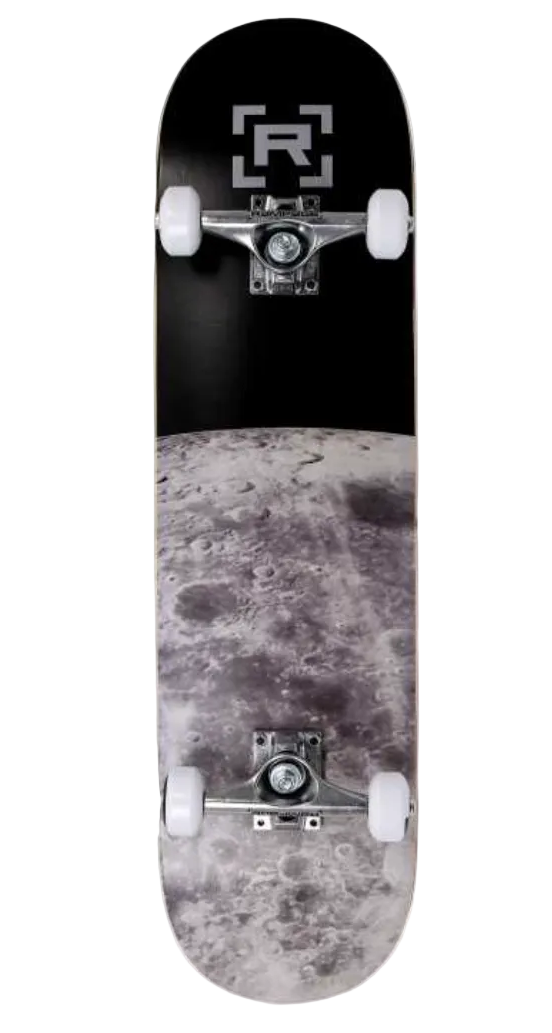 RAMPAGE Moonscape Complete Skateboard - Black 8