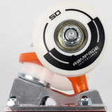 RAMPAGE Block Logo Complete Skateboard - Orange/ Grey 8