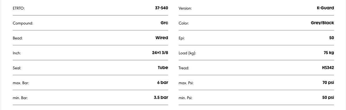 Schwalbe Wheelchair Downtown 24 x 1 3/8" (37-540) Grey Black Tyre