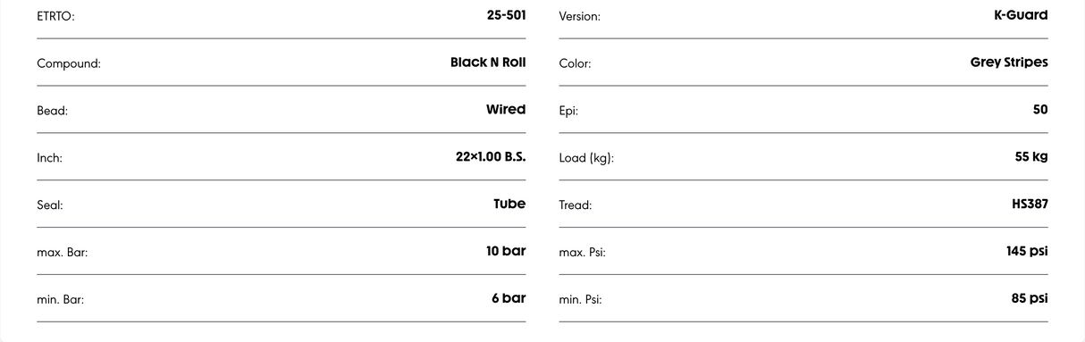 Schwalbe Wheelchair RightRun 22 x 1.00'' (25-501) Grey Stripes Tyre