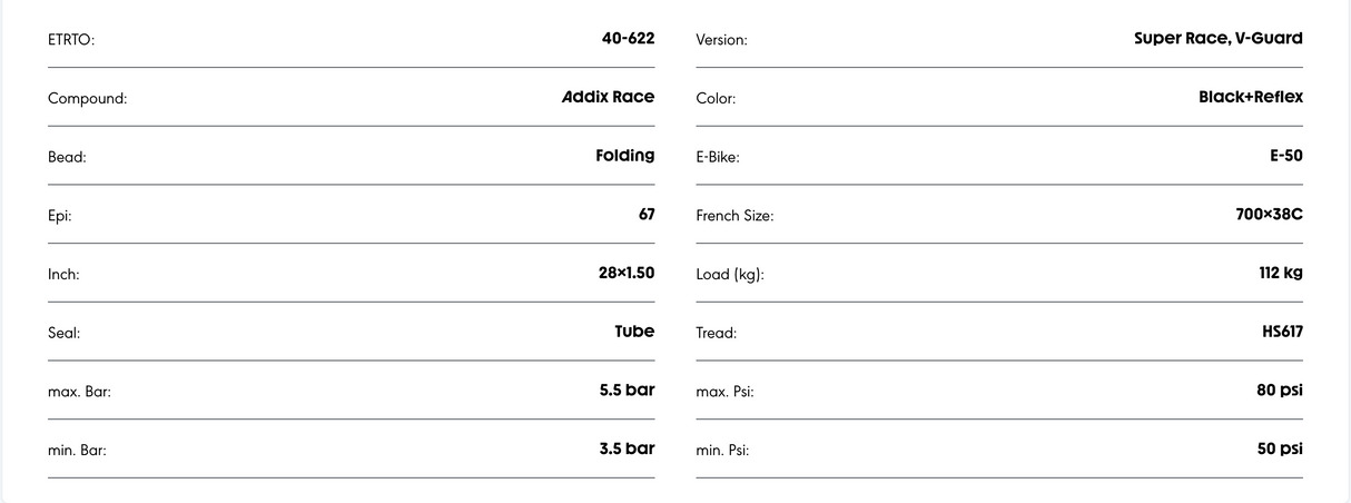 Schwalbe Marathon Efficiency Addix Race Compound Evolution Line Reflex E-50 Tyre