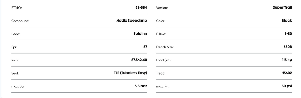 Schwalbe Nobby Nic HS602 Super Trail Addix Speedgrip Evolution Line E-50 Tyre