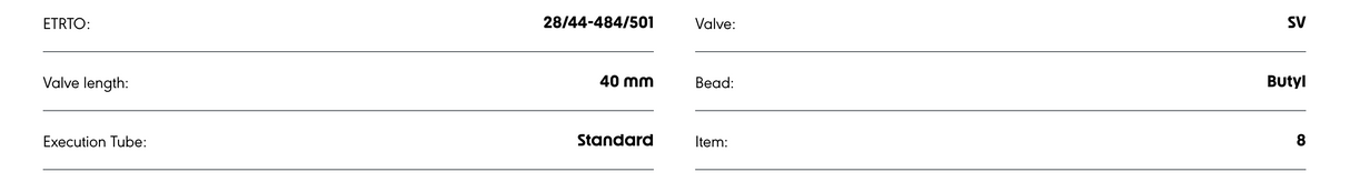 Schwalbe SV8Presta; 22" x 11/8-13/8 120g Tube