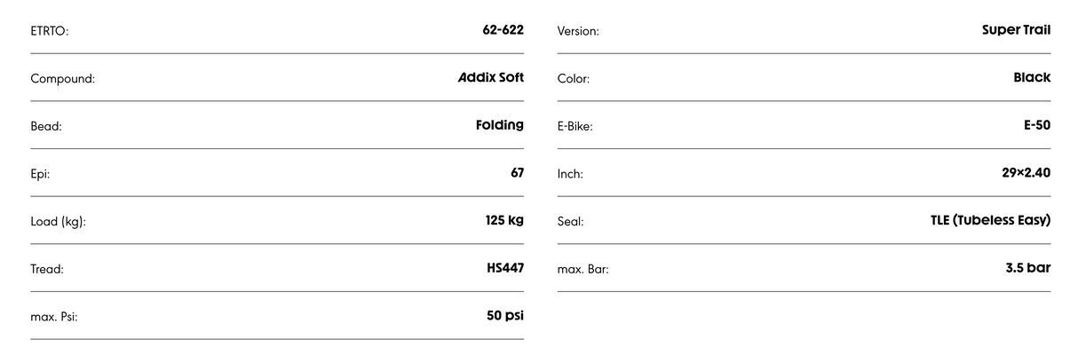Schwalbe Magic Mary 29 x 2.4" Super Trail Addix Soft Compound Evolution Line TL Easy E-50 Tyre