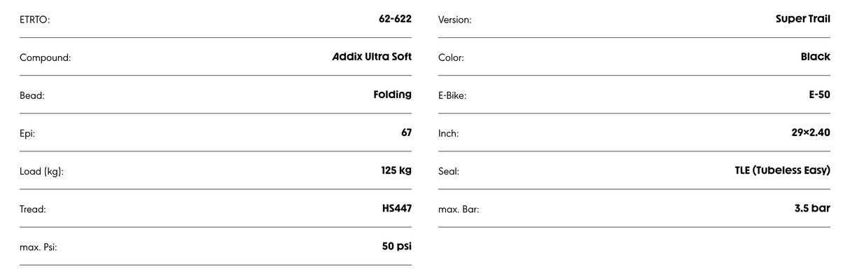 Schwalbe Magic Mary 29 x 2.4" Super Trail Addix Ultra Soft Compound Evolution Line TUBELESS E-50 Tyre