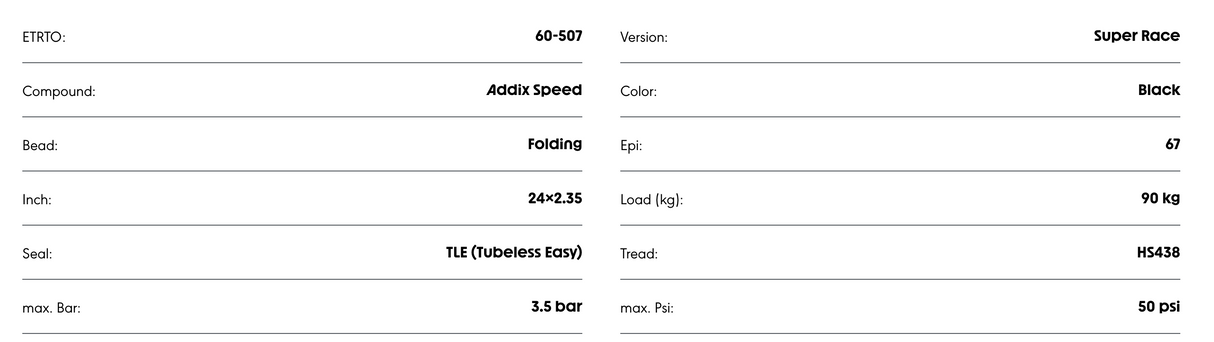Schwalbe Rocket Ron 24 x 2.35" Super Race, Addix Speed Compound Evolution Line TL Easy Tyre