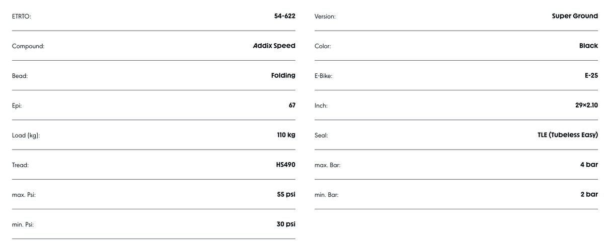 Schwalbe Racing Ralph 29 x 2.10" Super Ground Addix Speed TL Easy Tyre