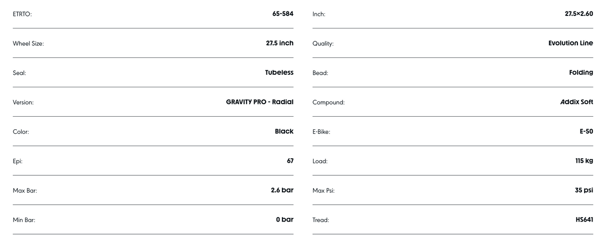 VSchwalbe Albert 27.5 x 2.60 Gravity PRO Radial  Soft Compound TUBELES