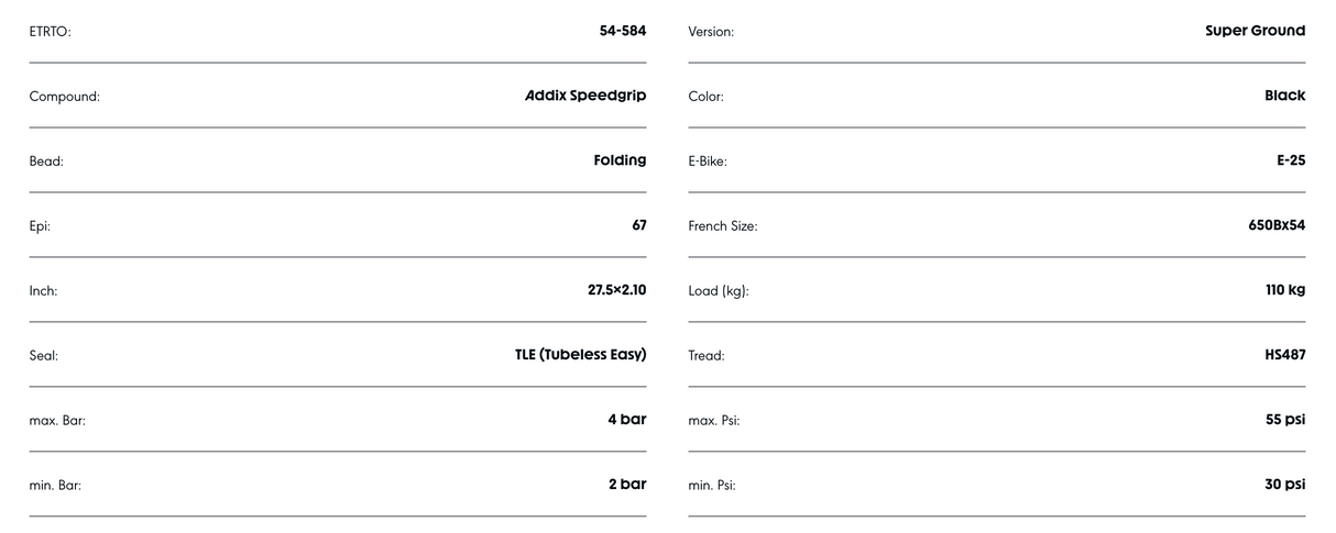 Schwalbe G-One Bite 27.5 x 2.10" Super Ground Addix Speedgrip Evolution Line TUBELESS Tyre