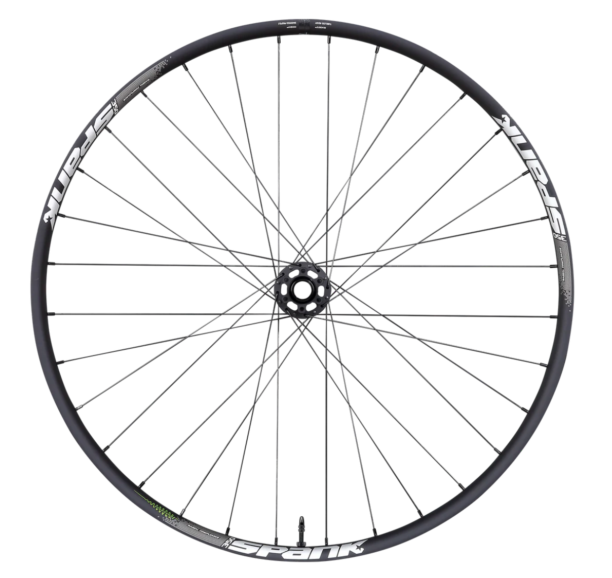Spank Hex 350 Vibrocore Boost Front Wheel 32H Black