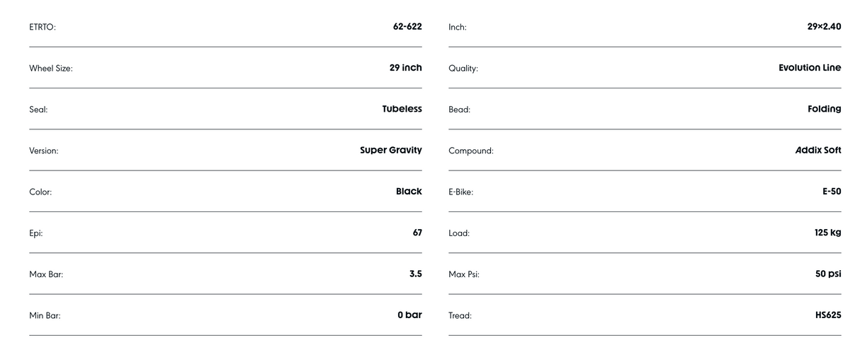 Schwalbe Tacky Chan 29 x 2.40 Super Gravity Addix Ultra Soft compound Evolution line TUBELESS Tyre