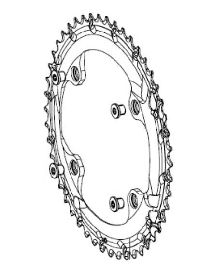Campagnolo Chainring 12 Speed Super Record Wireless + Screws - 121BCD