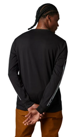 Fox VIZEN Long Sleeve TECH TEE Black BACK FACING MODEL