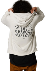 Fox NO CONTEST ZIP FLEECE VintWhite BACK FACING MODEL