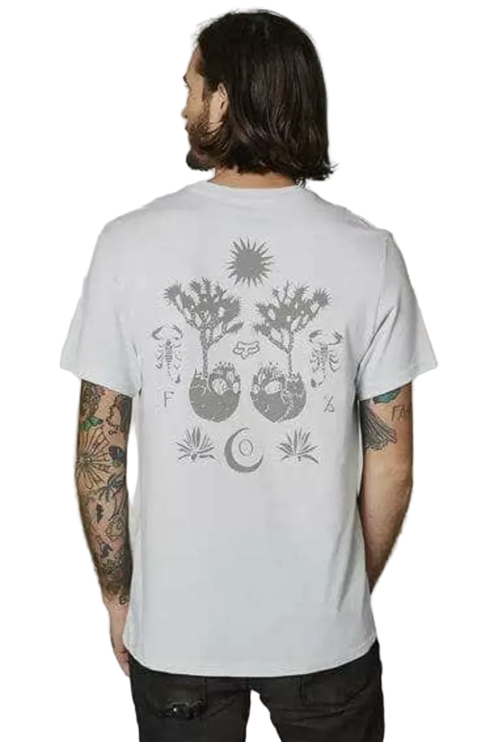 Fox DUALITY Short Sleeve TEE Light Heather Grey BACK FACING MODEL