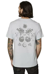 Fox DUALITY Short Sleeve TEE Light Heather Grey BACK FACING MODEL