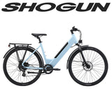 Shogun eMetro Electric Urban Step-Through Bike Light Blue