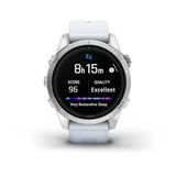 Garmin epix (Gen 2) Pro/Standard Ed 42mm Smart Watch Silver w/Whitestone Band