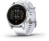 Garmin epix (Gen 2) Pro/Standard Ed 42mm Smart Watch Silver w/Whitestone Band