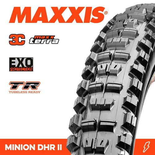Maxxis MINION DHR II 29 X 2.60 3C TERRA EXO TR FOLD 120TPI E-25 TYRE