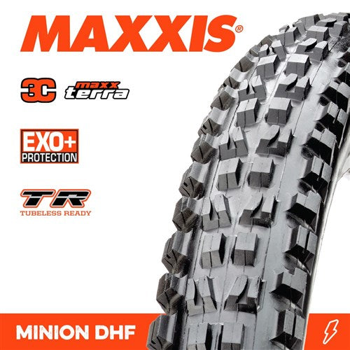 Maxxis MINION DHF 29 X 2.60 3C TERRA EXO+ TR FOLD 60TPI E-25 TYRE
