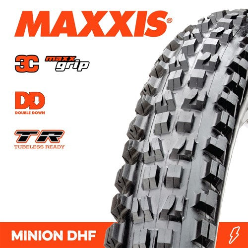 Maxxis MINION DHF 29 X 2.50 WT 3C GRIP DD TR FOLD 120X2TPI E-25 TYRE