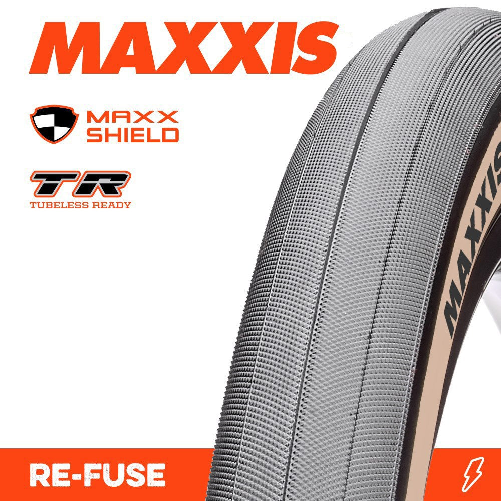 Maxxis RE-FUSE 700 X 32C MAXXSHIELD TR TANWALL CARBON FOLD 60TPI TYRE